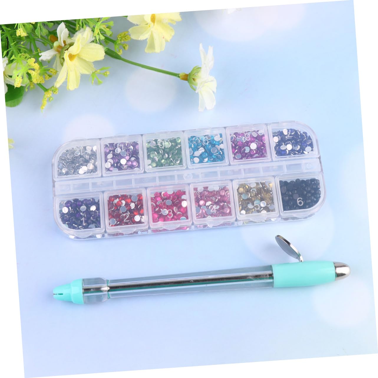 VICASKY 2 Set Kit Strumenti per Manicure Multifunzionale con Applicatore per Set Decorazione per Unghie per Professionisti e Principianti Include Penna e per Nail Art