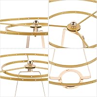 Vista 8 de Marco de pantalla de alambre, pantalla de bricolaje, soporte de anillo con tuerca colgante E27, marco de araña de arpa, soporte de lámpara