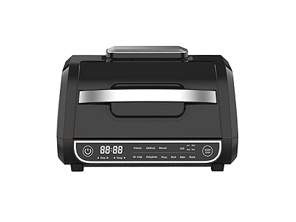 Westinghouse 8-in-1 1700W 6L Digital Air Grill | Grill, Roast, Air Fry, Dehydrate, Broil, Bake, Pizza & Manual | Temp Control upto 230 degreeC, Flip Alert | 2-Yr Warranty (WKMFCM203) Black