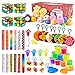 Party Favor Toy Assortment Bundle, Magic Cube, Squishies, Slap Bracelets, Party Favors Toy For Birthday, Classroom Rewards, Carnival Prizes, Pinata Filler, Goodie Bag Fillers for Boys Girls 4-8-12