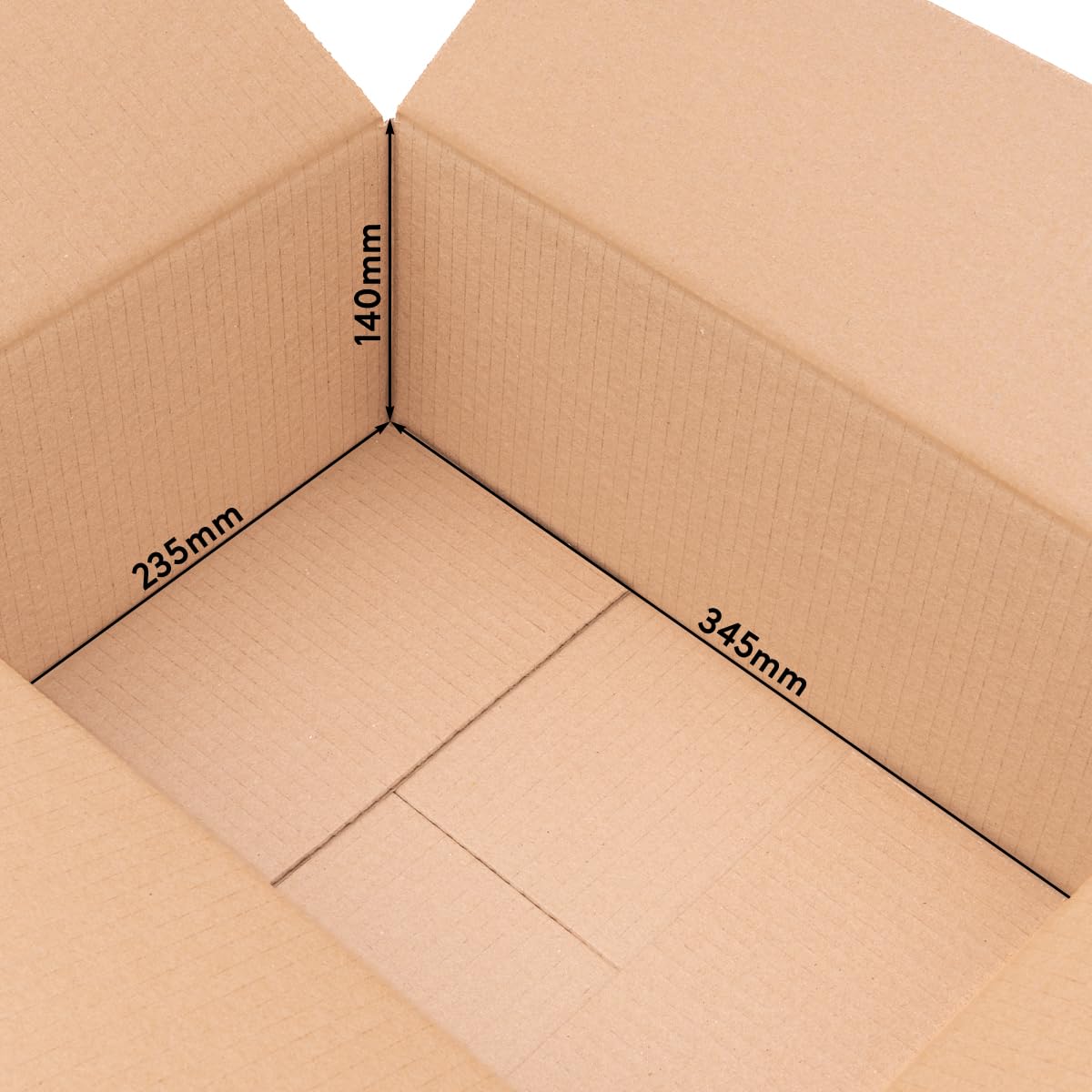 verpacking cajas plegables de cartón 350 x 240 x 150 mm KK 70 marrón [Tamaño y cantidad seleccionables] de pared simple cajas medianas 25 unidades