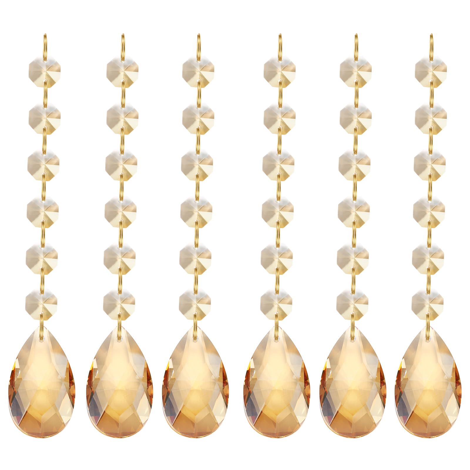 S Verre PATIKIL Pendentifs De Lustre En Cristal En Forme De Gouttes, Lot De 10 Perles De 60 Mm De Longueur Et 38 Mm De Diamu00e8tre, Piu00e8ces De Lustre Ornements Suspendus Pour
