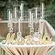 VINCIGANT 4 Set Acryl Candelabra Mittelstücke für Hochzeit, Clear 5-Arm Kerzenhalter mit Acryl Schatten für Dinner Party Valentinstag Mittelstücke für Tischdekoration Fit 2.2cm LED Kerze(Ohne Kerzen)