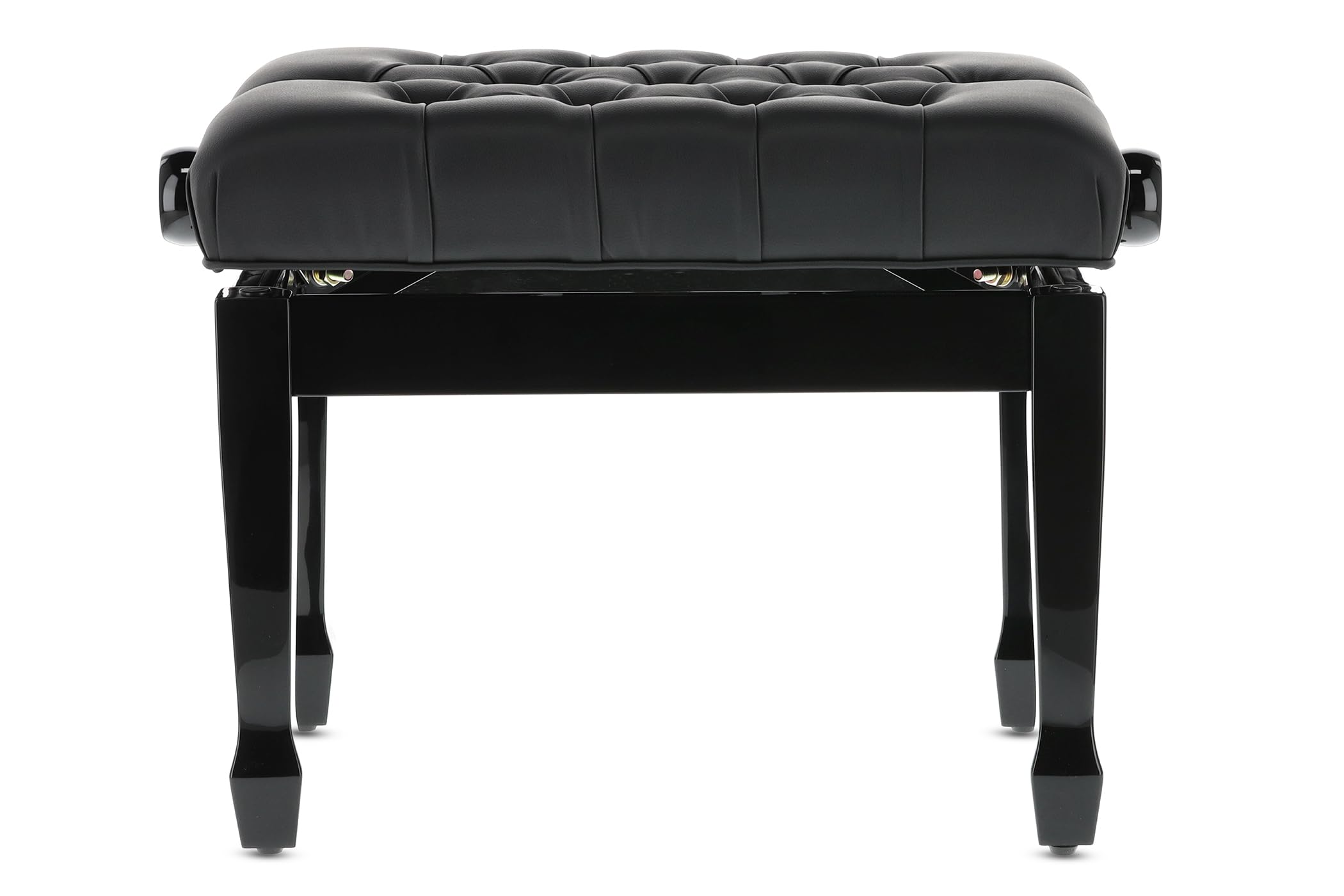 GEWA Pianobank Deluxe XL, schwarz hochglanz, Kunstlederbezug, extra dick gepolstert
