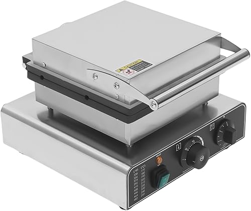 LYNICESHOP Máquina de gofres comercial, antiadherente, eléctrica, antiadherente, máquina de planchar, horno eléctrico de gofres duradero, rango de