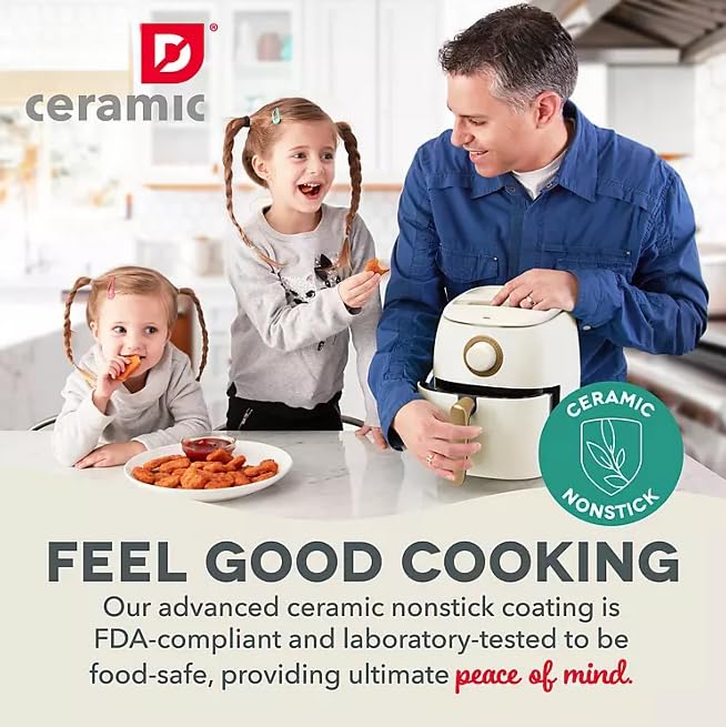 Daash-Ceramic-Tasti-Crisp-Express-Air-Fryer-26QT-Oil-Free-Cooking-Adjustable-Timer-Non-Stick-Ceramic-Coating-Compact-Size-for-Small-Kitchens-Fast-Heating-for-Fries-Chicken-Cream Daash Ceramic Tasti Crisp Express Air Fryer 26QT Oil Free Cooking Adjustable Timer Non Stick Ceramic Coating Compact Size for Small Kitchens Fast Heating for Fries Chicken Cream