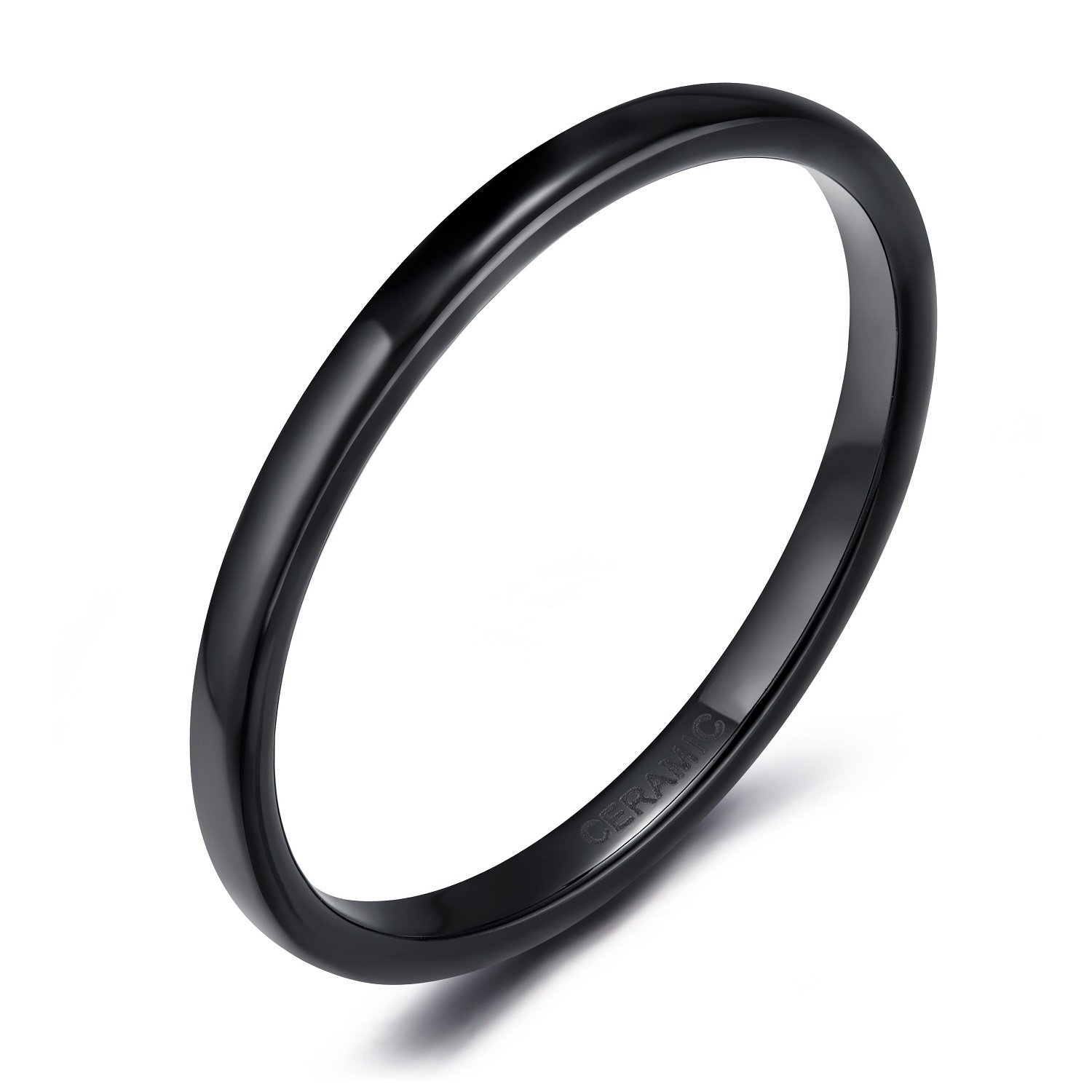 Amazon | 2mm 4mm 6mm メンズ レディース 快適フィットのブラック