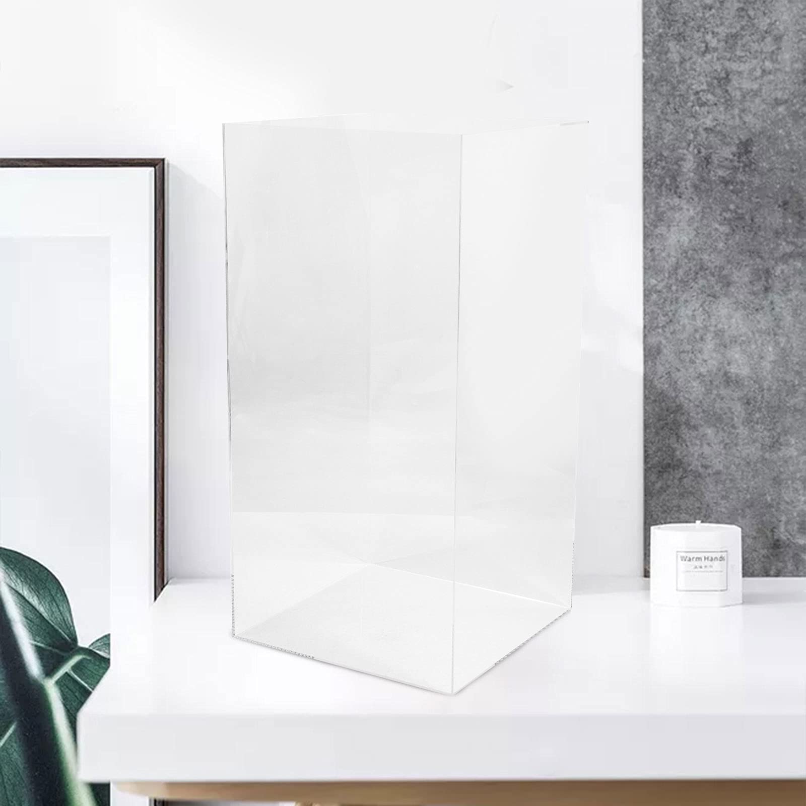 Vitrina de acrílico grande, expositor transparente, caja con tapa para coches modelo, caja organizadora, 30 x 30 x 60 cm
