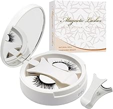 Magnetic Eyelashes No Eyeliner with Applicator Reusable Eyelashes Glueless Effect Lashes Magnetic Eyelashes Kit Easy to Apply and Remove