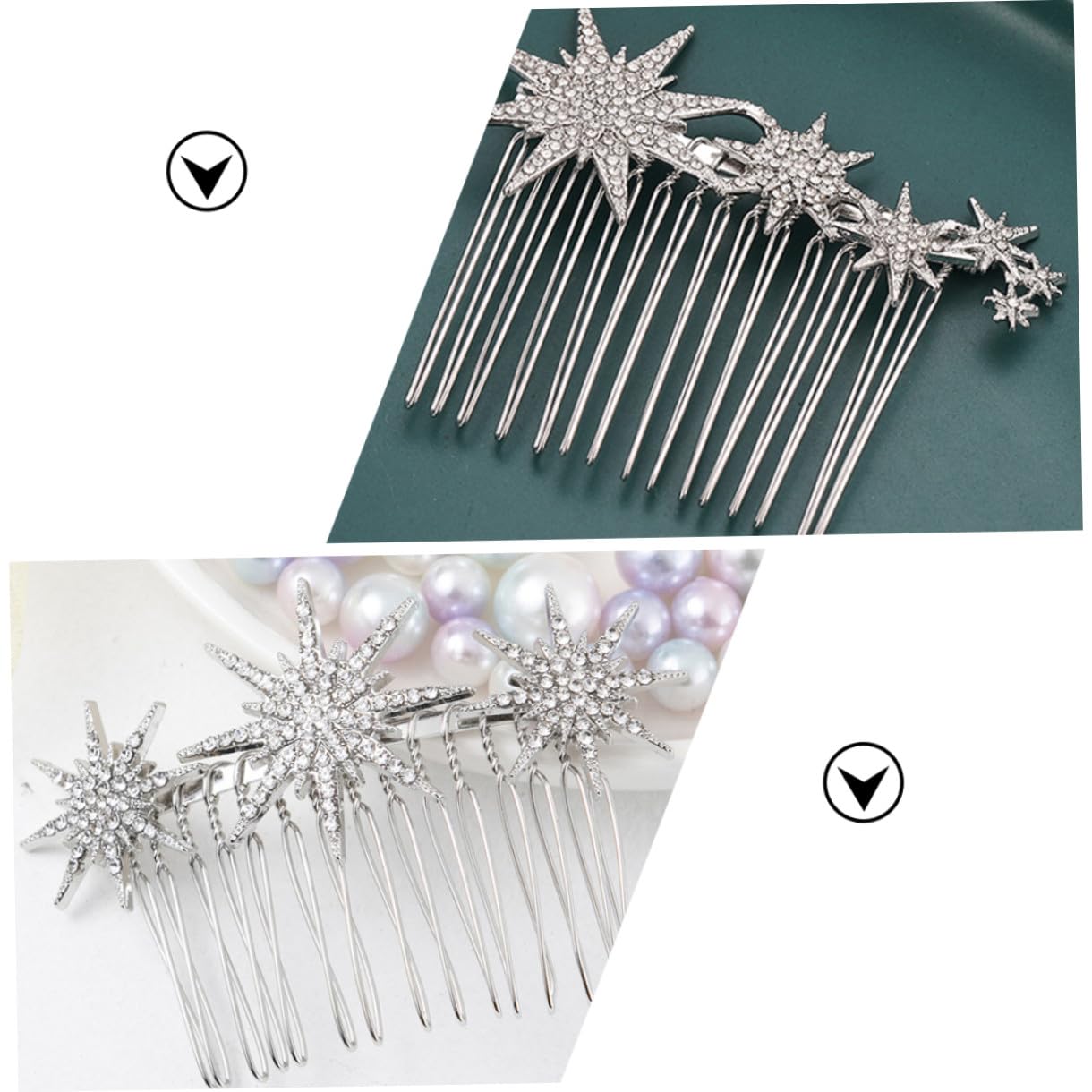 8 Pz Pettine Per a Fiocco Di Neve Pettine Per Da Sposa Pettini Per Per Accessori Donna Pettini Laterali Per Copricapo Da Sposa Metallo Mancare Lega