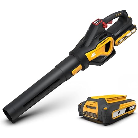 AS 40V Cordless Leaf Blower-Leaf Blower with 2.5 Ah Lithium- ion Battery & Quick Charger,Powered Leaf Blower with Variable-Speed, 530CFM