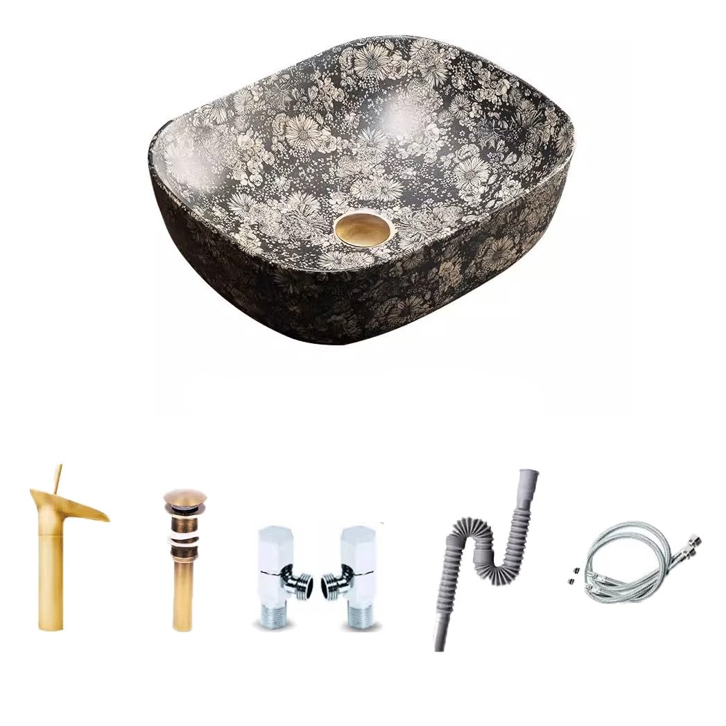 Hpthly B Athroom Sink Outdoor Courtyard Retro Above Counter Asin Wash Asin Alcony Asin Asin Home Athroom Wash Asin Single Asin Vessel Sinks (B)