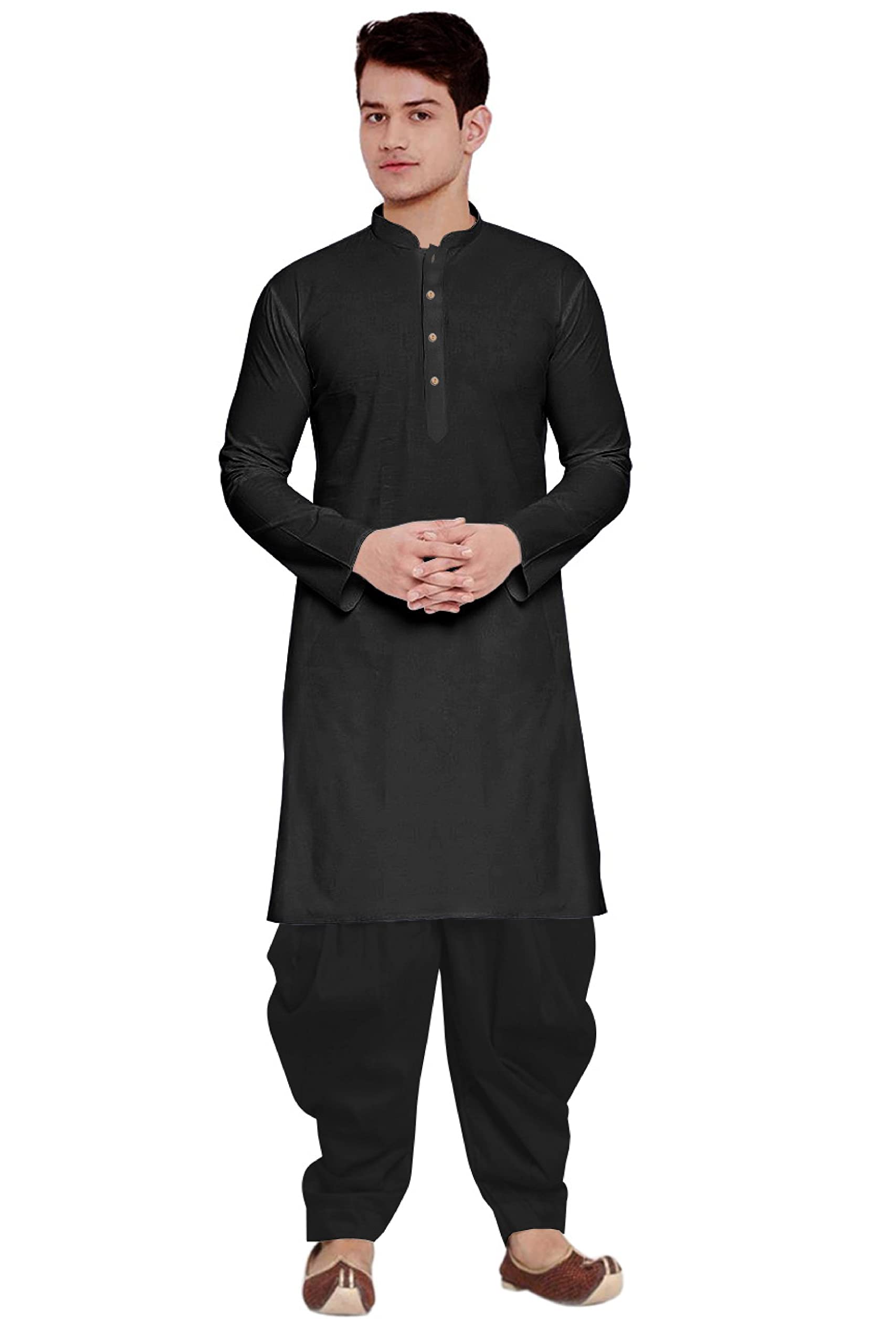 Mens kurta dhoti set in cotton-image-21