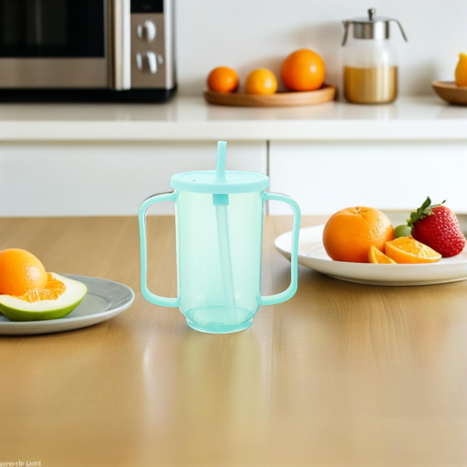 Gatuida 2pezzi Tazza Anti-rovesciamento Per Disfagia Con Beccuccio e Impugnatura Ergonomica Per Anziani e Adulti Disabili Per Ospedali e Riabilitazione