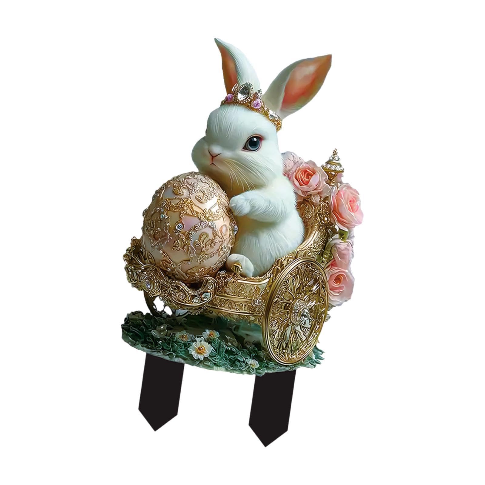 Easter Garden Stake Patio Stake Easter Bunny Stake for Backyard Fence Spring-image-39