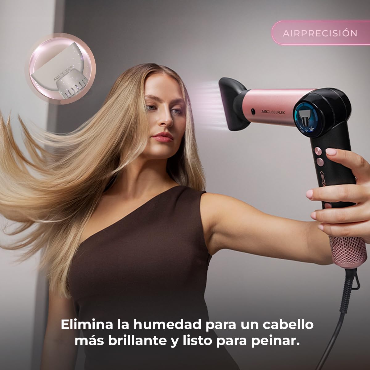 Cecotec AirGlisse 14in1 Flex Cepillo de Aire Moldeador Multifunción 1400W 110000RPM Motor Brushless