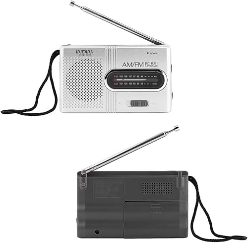 Miniatura 7 de Receptor de radio AM/FM portátil, radio AM FM de bolsillo con antena telescópica altavoz integrado y conector para auriculares para viajes al aire