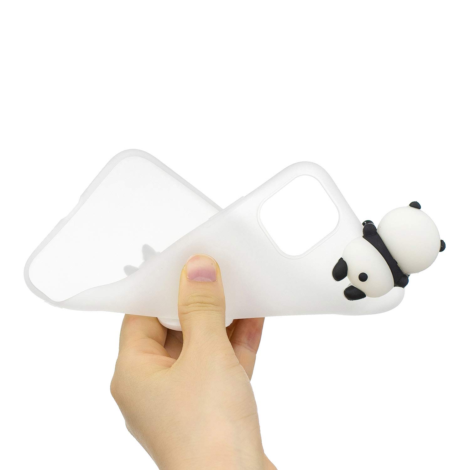 Panda 3D Dessin Animé Silicone Coque Xiaomi Redmi Note 8,DasKAn Mignon Motif De Animaux Couleur Uine Mat Souple Ultra Fine Housse De Protection