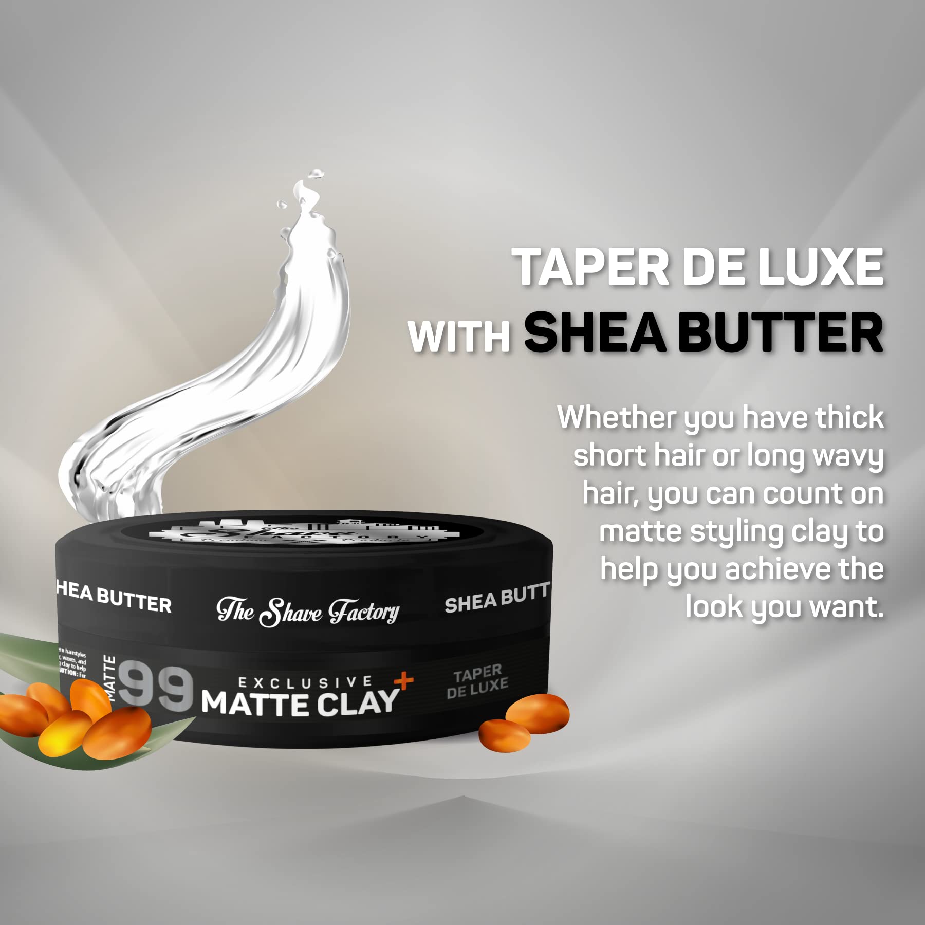 The Shave Factory - Exclusive Matte Clay Taper De Luxe 99 - Matowa glinka do włosów 150ml
