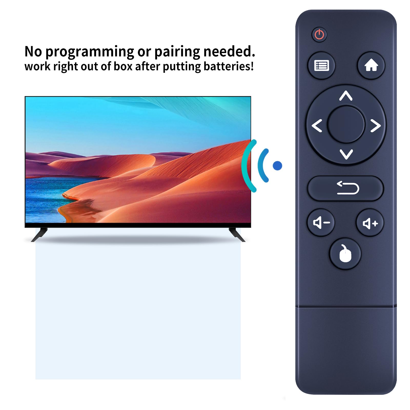 GOUYESHO New Replacement Remote Control for Android 10.0 TV Box H96 Max X3 H96 Mini Mx10pro MX1, Blue - Image 4