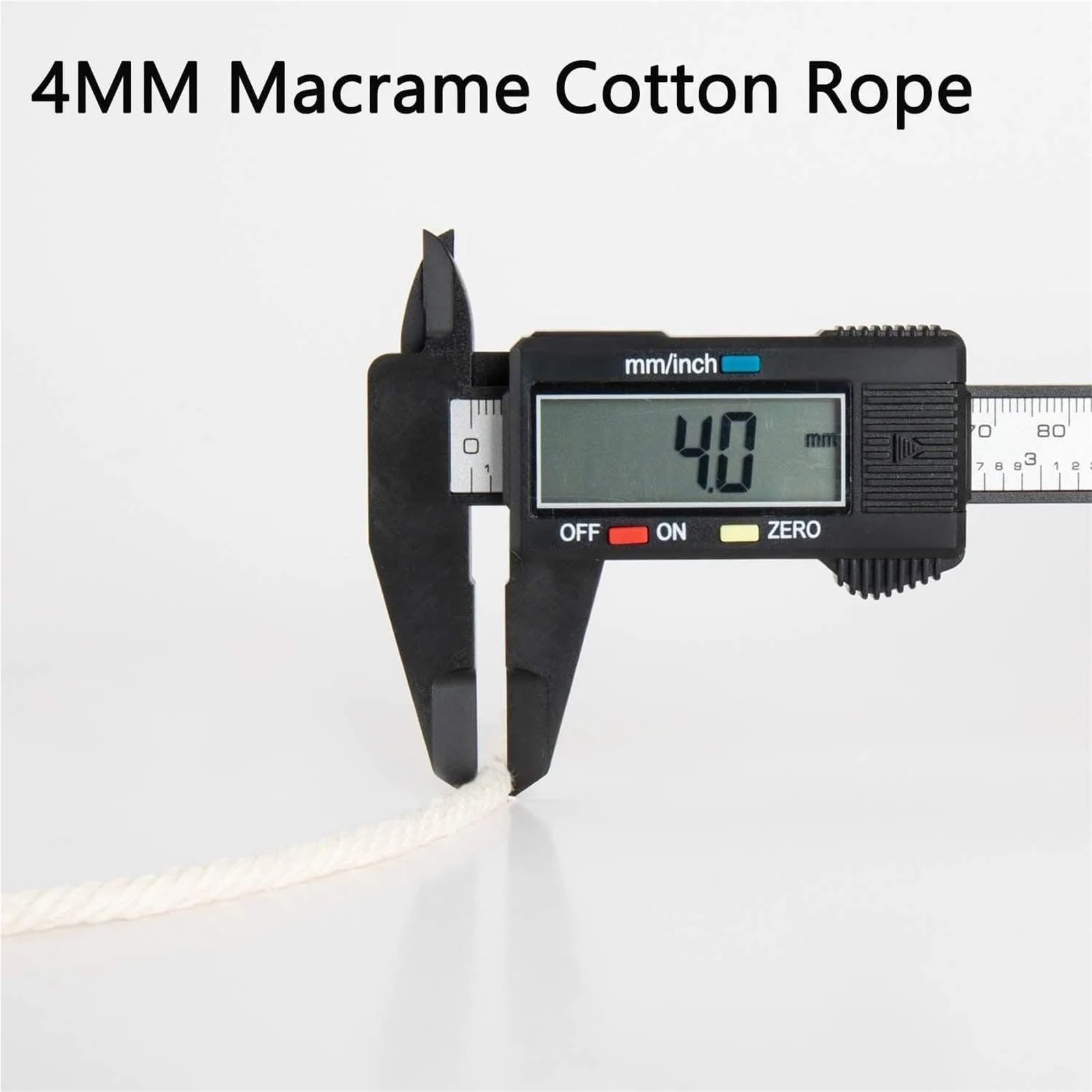 Cordón de algodón Trenzado Cordón de macramé algodón for Manualidades con Cuerda 4 mm