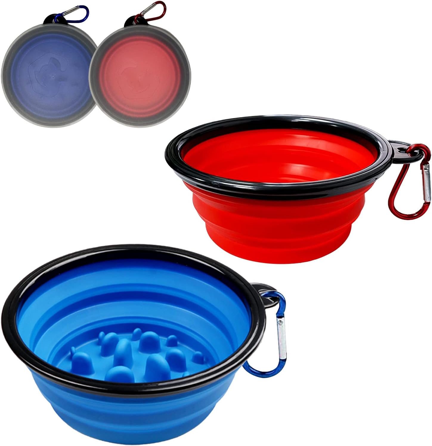 Klappbar Fressnapf, Tragbare Hundenäpfe mit Langsame Fütterung ...