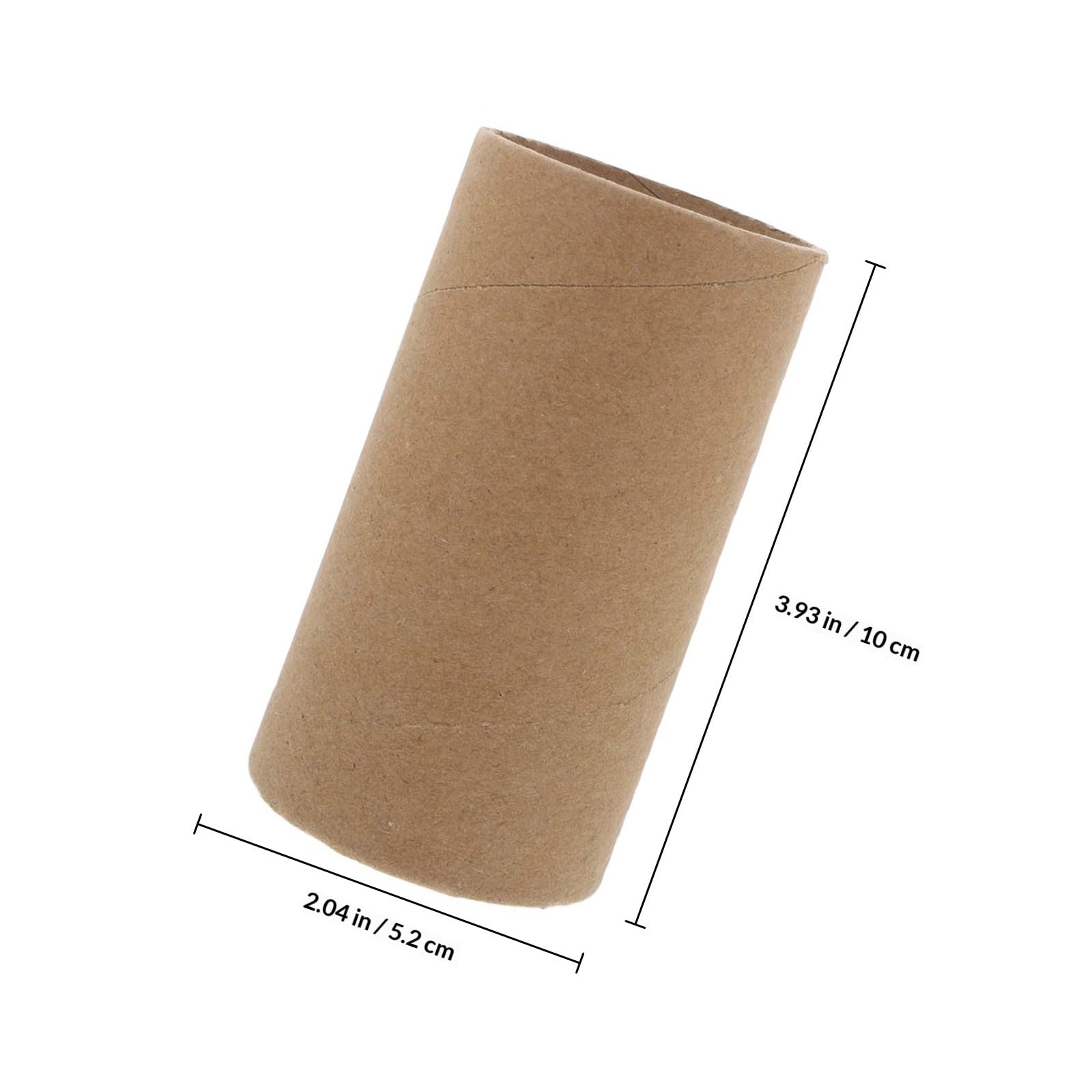 30 tubos redondos para manualidades - Tubos cilíndricos de cartón de 10 x 5,2 cm para manualidades - Rollo de papel de cartón en blanco para pintar - Materiales para infantiles para