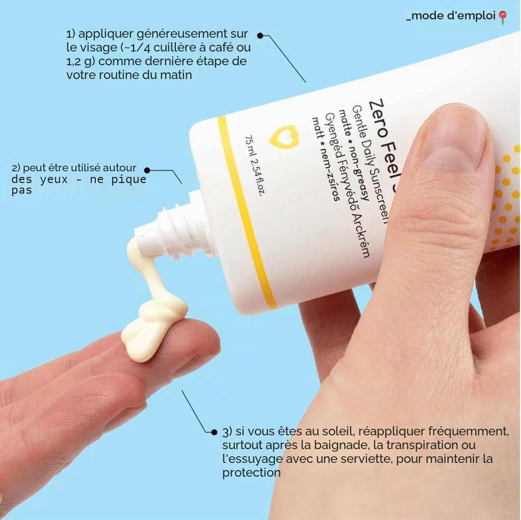 Geek & Gorgeous Zero Feel Protection Solaire Quotidienne SPF 50 – Formule Légère Non Grasse avec Protection à Large Bande UVA-PF 30 – pour Tous les Types de Peau