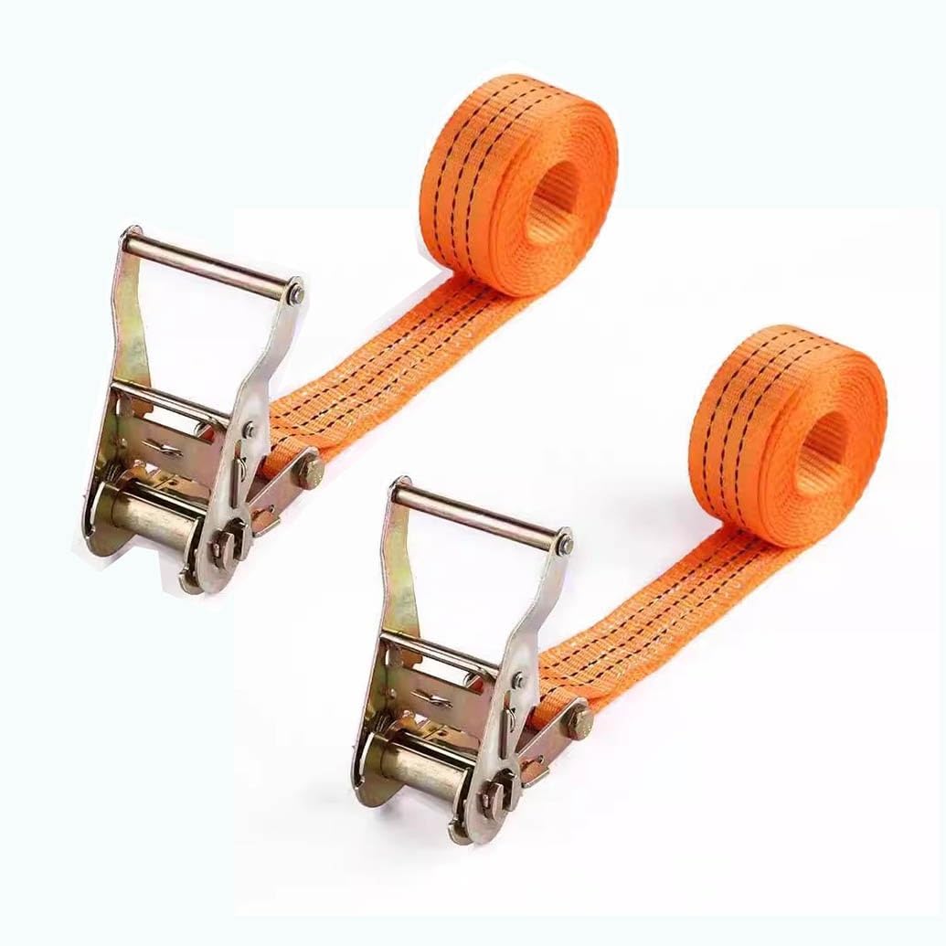 Correa De Amarre con Trinquete Correas De Amarre 5 Correas De Trinquete 6M Cinturón De Amarre con Hebilla Ajustable Cinchas De Amarre Correa Tensora para Asegurar La Carga(A,3.8cmx3m/1.49x118in)