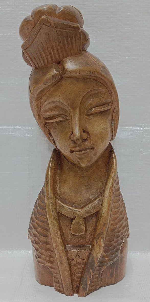 美品木製西アフリカヴィンテージ一刀彫り彫刻オブジェ﻿一点物