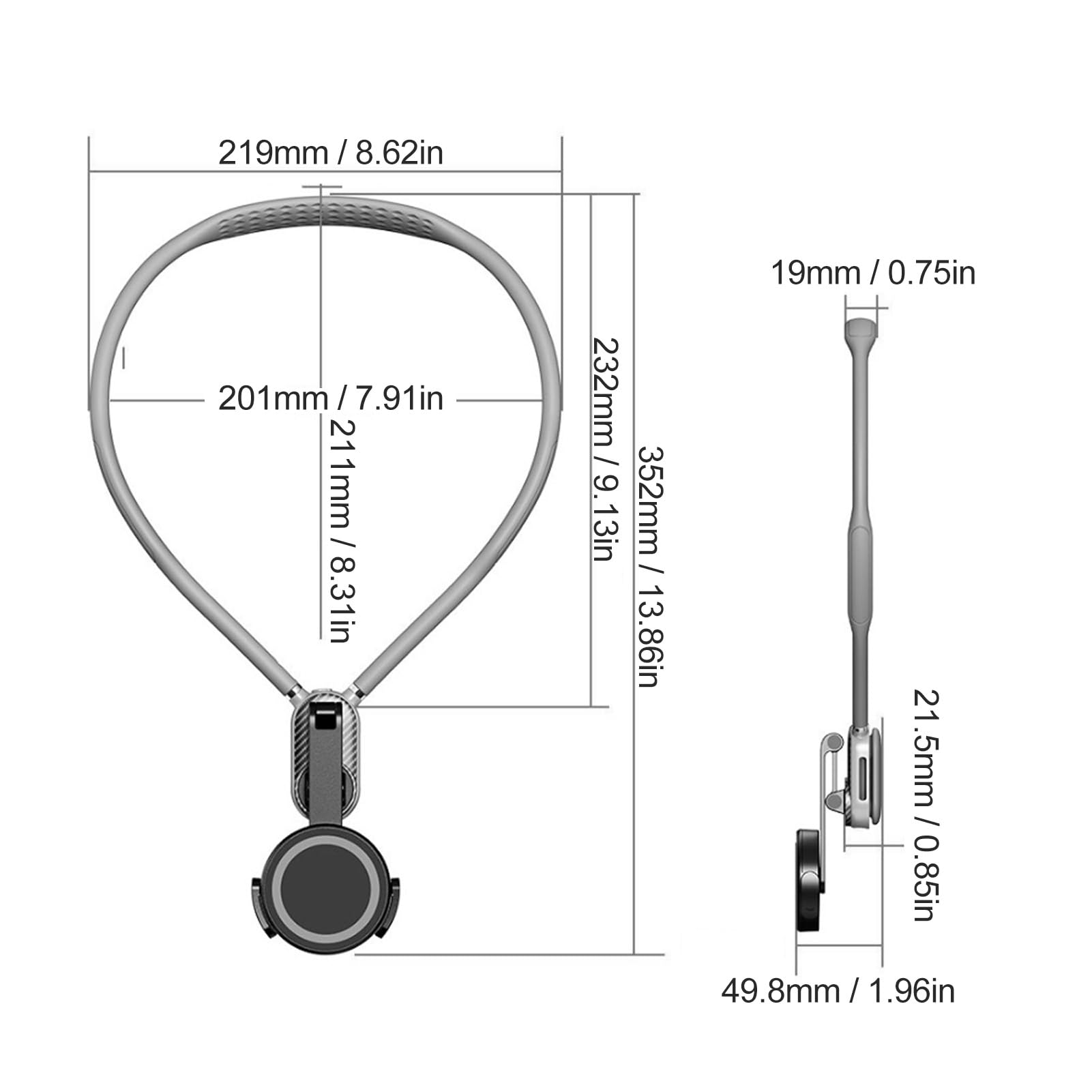Matybobe Supporto Magnetico per Collo per Telefono 2 in 1 Mani Libere