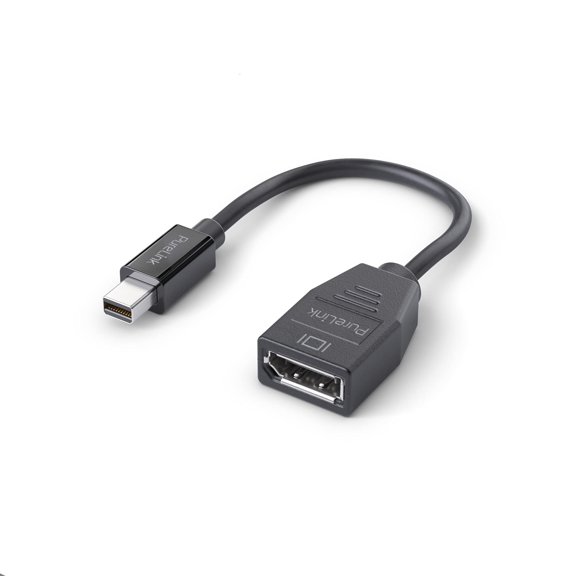 PureLink mini DisplayPort auf DisplayPort Adapter, 4K Ultra HD 60Hz, 21,6GB/s Bandbreite, vergoldete Steckkontakte, 0,15m, schwarz