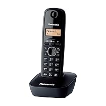 Panasonic KX-TG1611JTH Telefono Cordless Digitale, Unità Base e Ricevitore Singolo, ID Chiamante, Batteria Lunga Durata, Display LCD, Rubrica, Memoria di Riselezione, Sveglia, Grigio Antracite