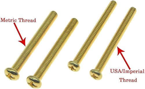 Vista 8 de KAISH Paquete de 20 tornillos de altura Humbucker de rosca americana para pastillas de pastilla Humbucker con muelles para pastillas de rosca de EE.