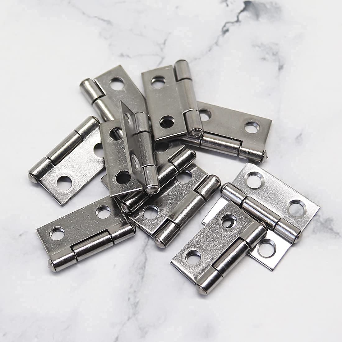Silver Folding Butt Hinges - 20 Pack -3
