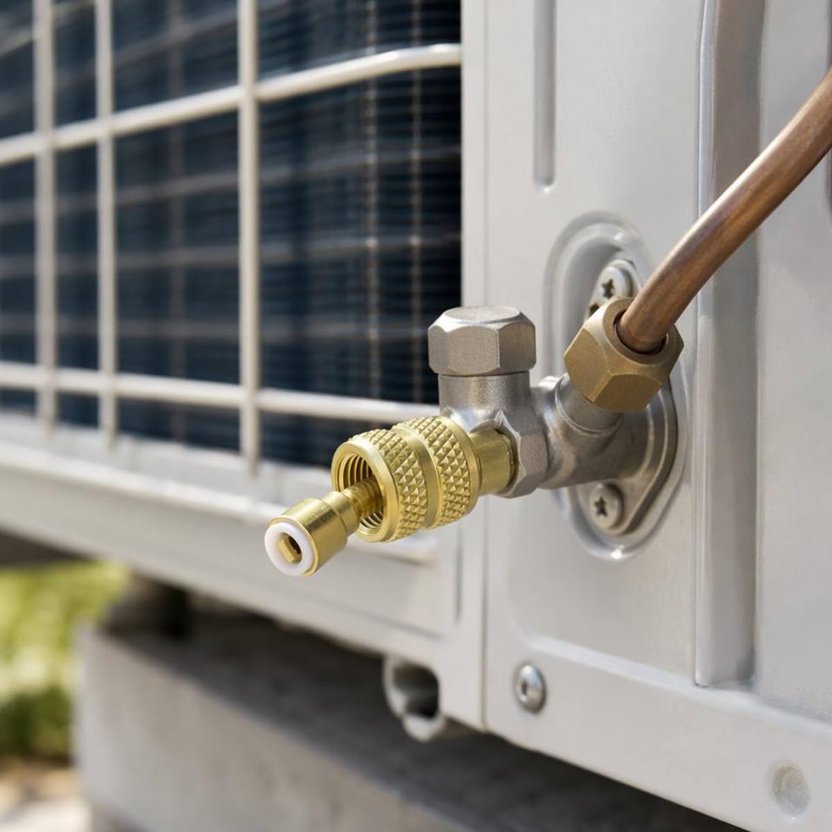 WANGCL 2-częściowy adapter R410a AVA-20C (1/4SAE na 5/16SAE) adapter przyłączeniowy do klimatyzacji sprężarki ładowania technika chłodzenia