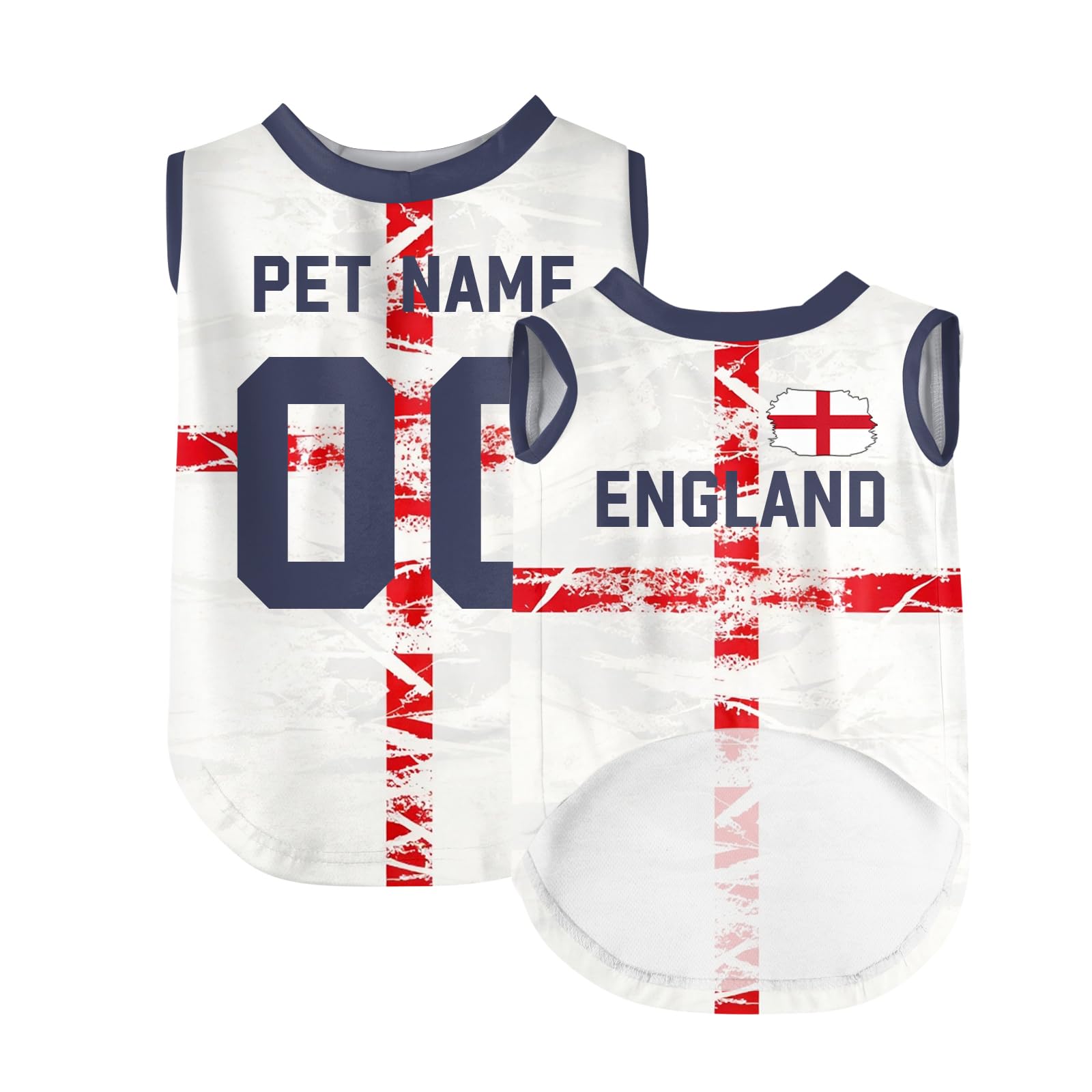 Personalised Dog T-Shirt with Name Number - 2026 World Cup Football Soccer Jersey for Small,Medium, Large Dogs and Cats (C)
