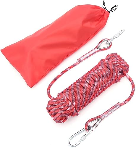 Miniatura 7 de Cuerda de escalada al aire libre de 0.394 in de diámetro, 32.8 ft (32 pies), 65.6 ft (64 pies), cuerda de escalada en roca, cuerda de rapel de