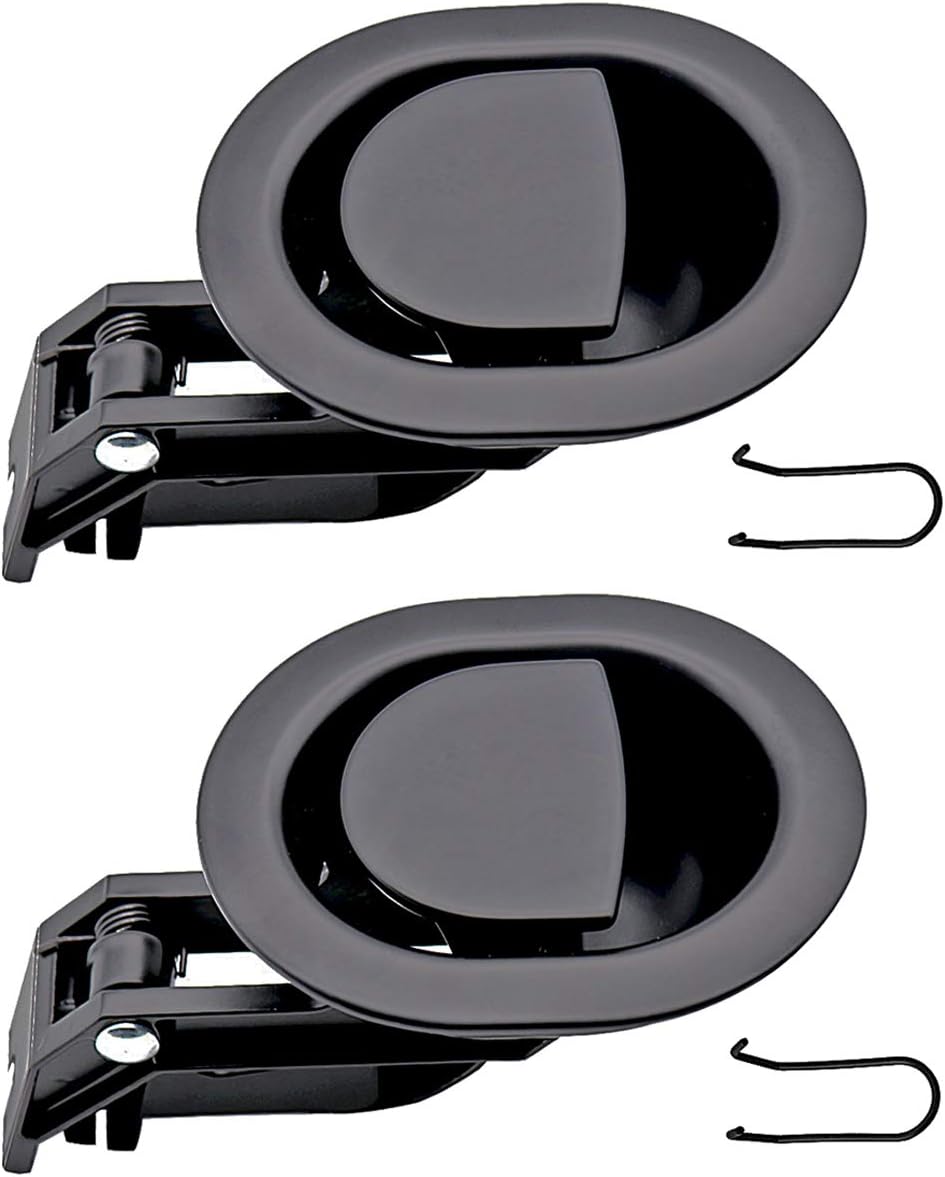 2Pcs Universal Heavy-Duty Metal Sofa Chair Recliner Release Pull Handles Replacement Parts with Retaining Clips, Fits Ashley, Lazy Boy and Most Recliner Sofa Brand, Handle Size 3" x 3.5"