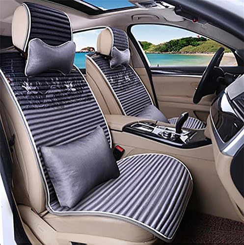 GAOFEI Car Seat Cushion,Buckwheat Hulls Car Seat Covers,Ventilated Breathable Comfortable Car Cushion,Anti-Skid Four Seasons Universal, Gray