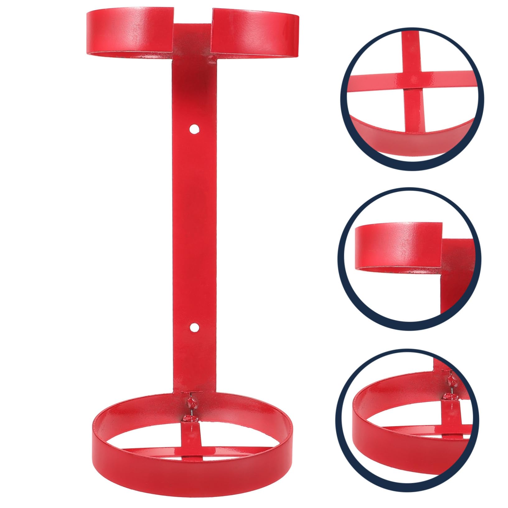 Angoily Support D'extincteur Mural en Fer Rouge pour Extincteurs de 5-6kg, Pratique et Robuste, pour Bateau et Véhicule, Porte-extincteur Sécurisé