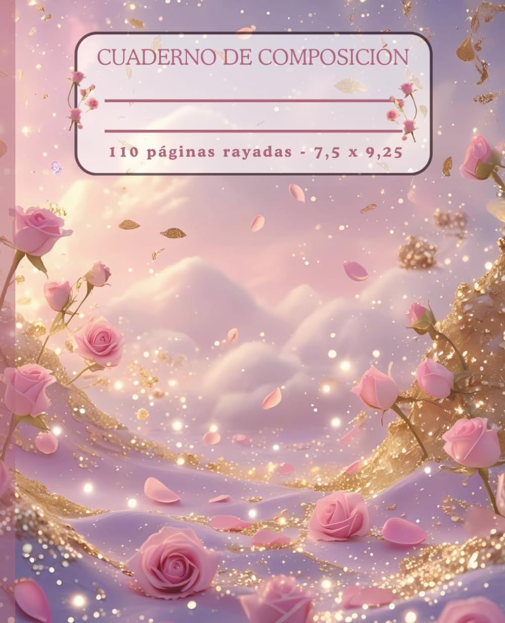 Cuaderno de Composición Rayado | Diario | Regalo para estudiantes: 110 páginas | 7,5 x 9,25 pulgadas | Ideal para estudiantes, maestros y uso personal