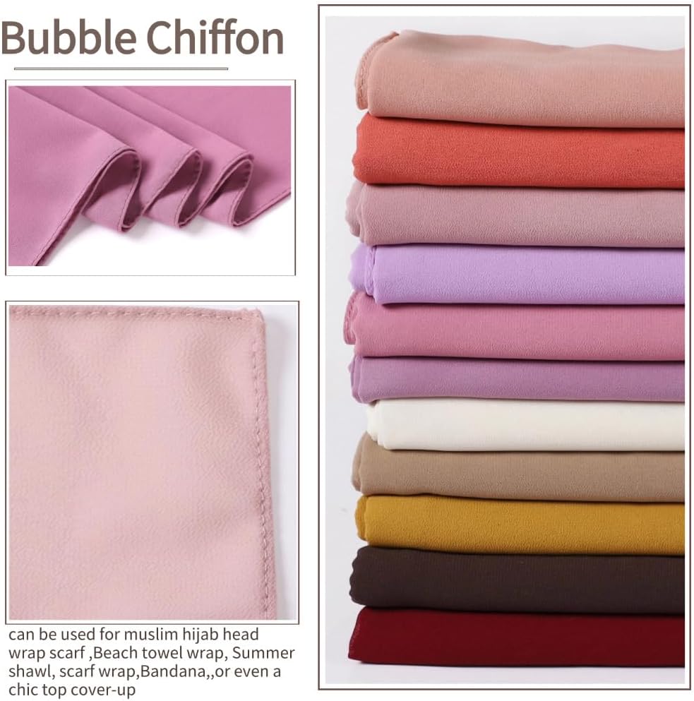 Chiffon Hijab Scarf for Muslim Women Shawl Wrap for Wedding Party Evening Dress Summer Sun-proof Coverup - Image 3