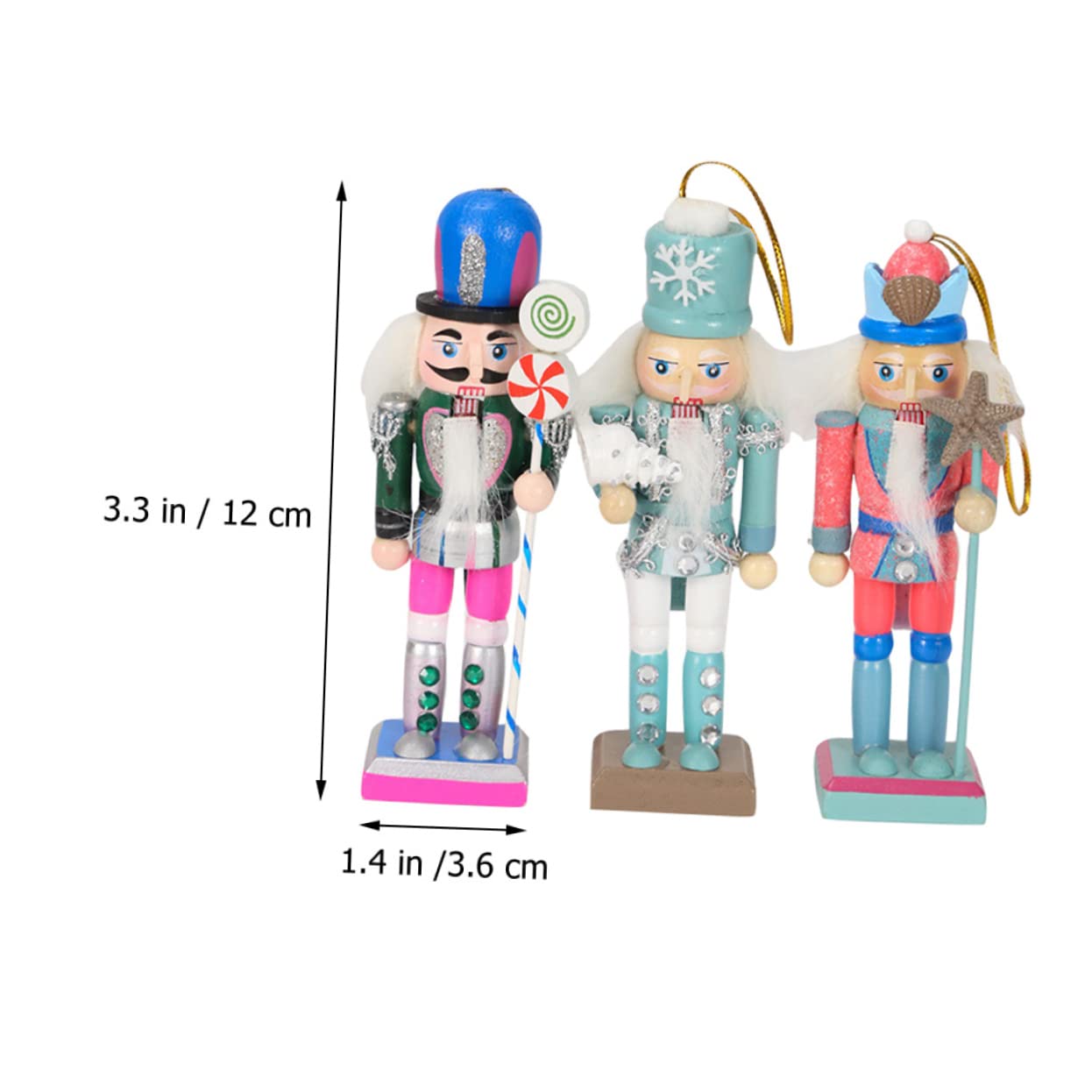 Zerodeko 3 Ensembles Marionnettes Casse-Noisette Craquelins Aux Crevettes Casse-Noix pour Toutes Les Noix Outil De Casse-Noix Roi Soldat Casse-Noisette Coquillage Porte Bois 3 Pièces * 3