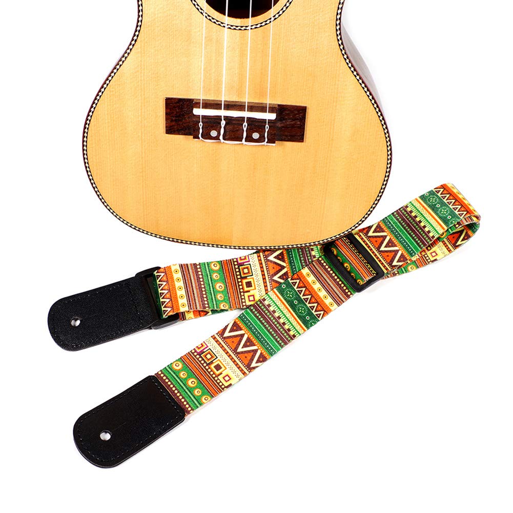 Alomejor Multicoloured Ukulele Strap Hawaii Adjustable Neck Sling Belt Shoulder Strap For 4 String Guitar Soprano Concert Tenor Baritone