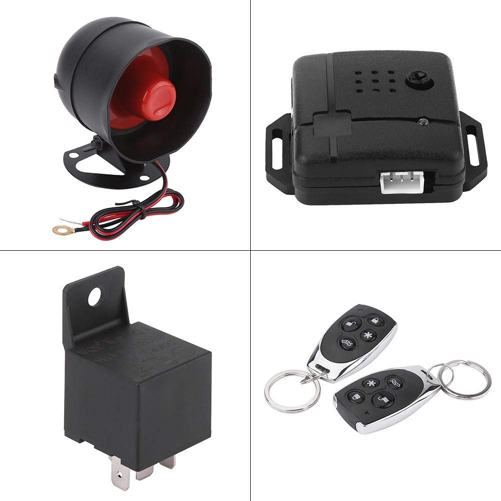 de Seguridad para automóvil, de protección de Seguridad de Alarma para automóvil Universal Entrada sin Llave con 2 Controles remotos Sirena