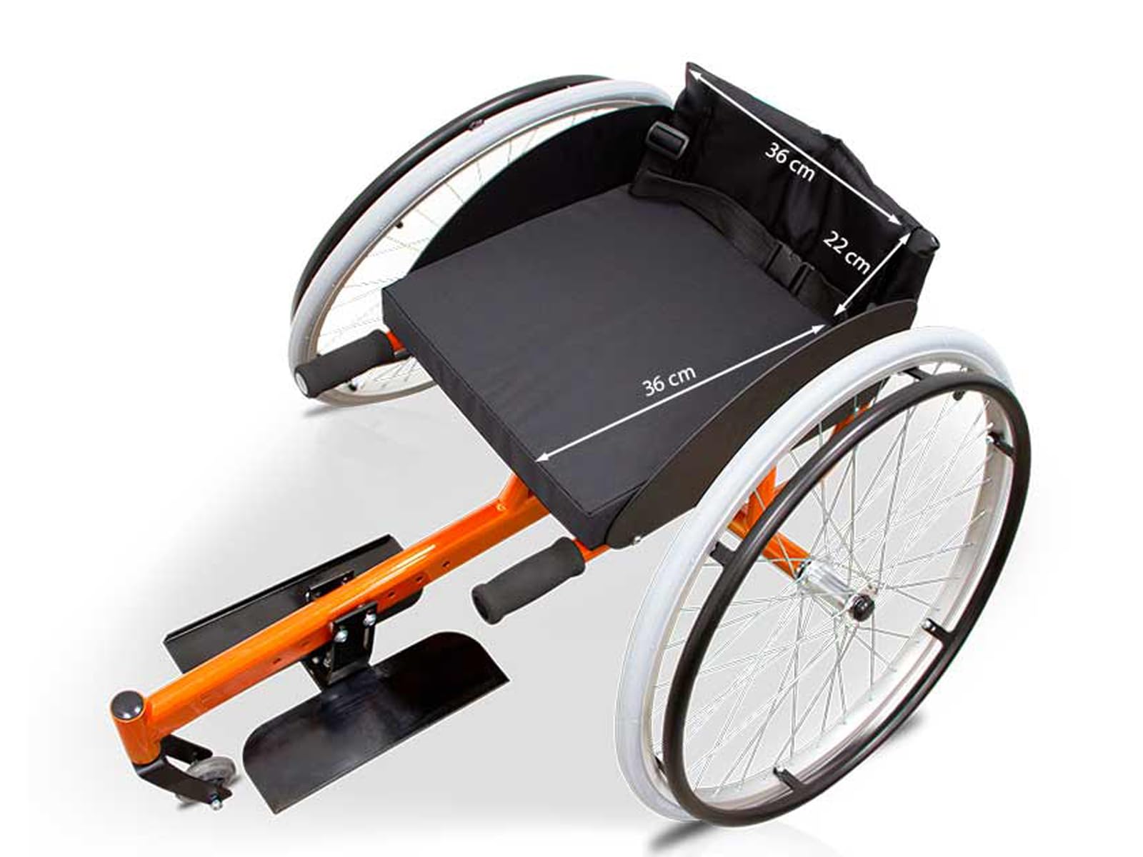 QUIRUMED Silla de ruedas tenis, Silla de ruedas deportiva, Aluminio, Ergonómica, cojín acolchado, Ruedas extraíbles, Cinturón de posicionamiento
