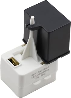 Upgraded WR09X10107 Refrigerator Relay Start and WR55X24064 CKDX24064X Overload Run Capacitor Kit Replacement for GE Americana Hotpoint Fridge Compressor Parts