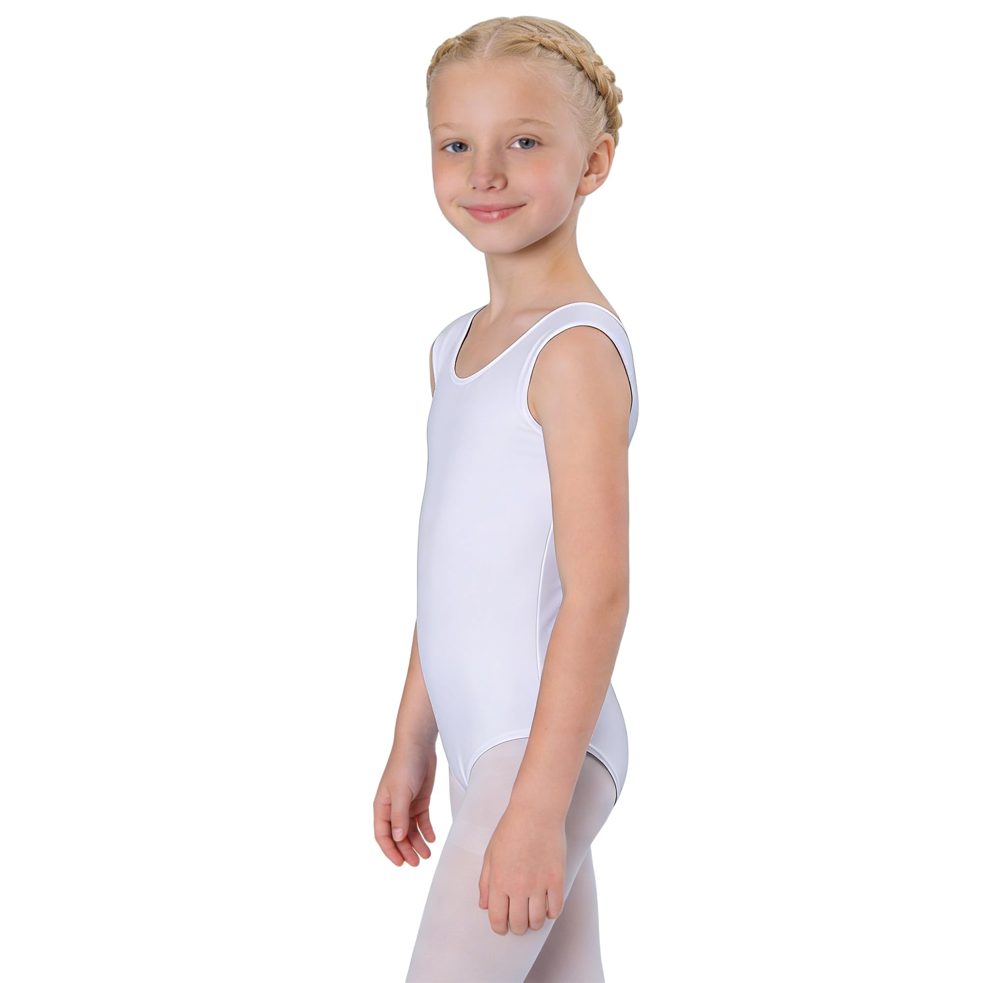 Wildarms Maillot de Ballet para Niñas sin Mangas, Leotardo de Danza Infantil para Gimnasia, Baile y Disfraces