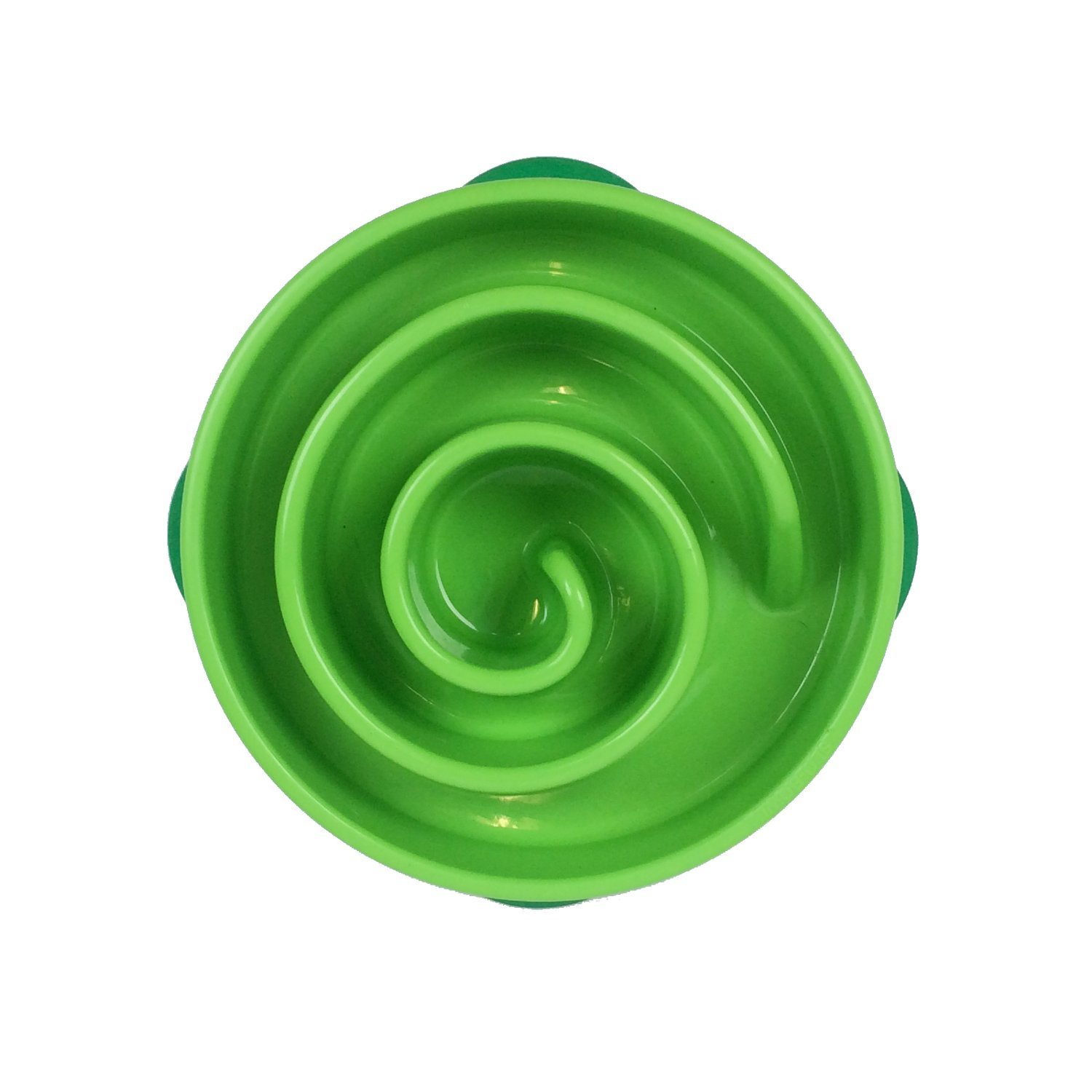 KyjenOutward Hound Fun Feeder Green Coral Dog Bowl, Small
